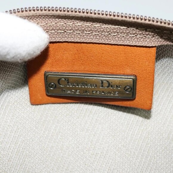 Christian Dior Hand Bag Leather PVC Gray Gold Auth - Picture 11 of 16